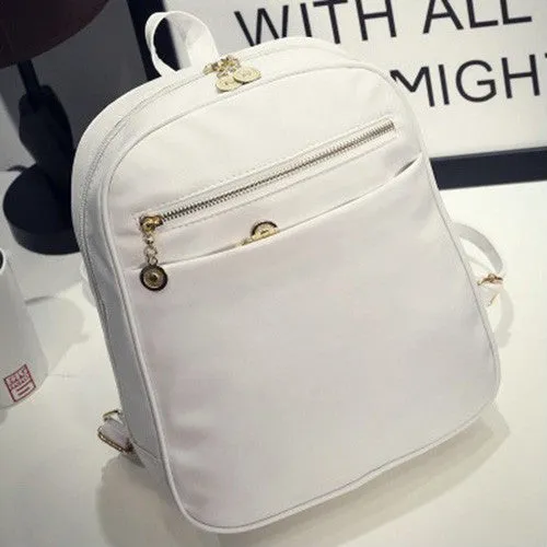 RU&BR Preppy Style Leather Backpacks Hot Sale Women Shopping Clutch Designer Fresh Casual Girls Backpacks Candy Shoulders Bags