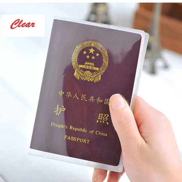 size 9x 13.1cm silicone transparent waterproof dirt ID Card holders passport cover business card credit card bank card holders