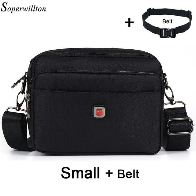 Soperwillton Brand Men's Bag Oxford Zipper Messenger Bag Crossbody Man Famous Brand Design Black Male Bag Bolsa Masculina #1053