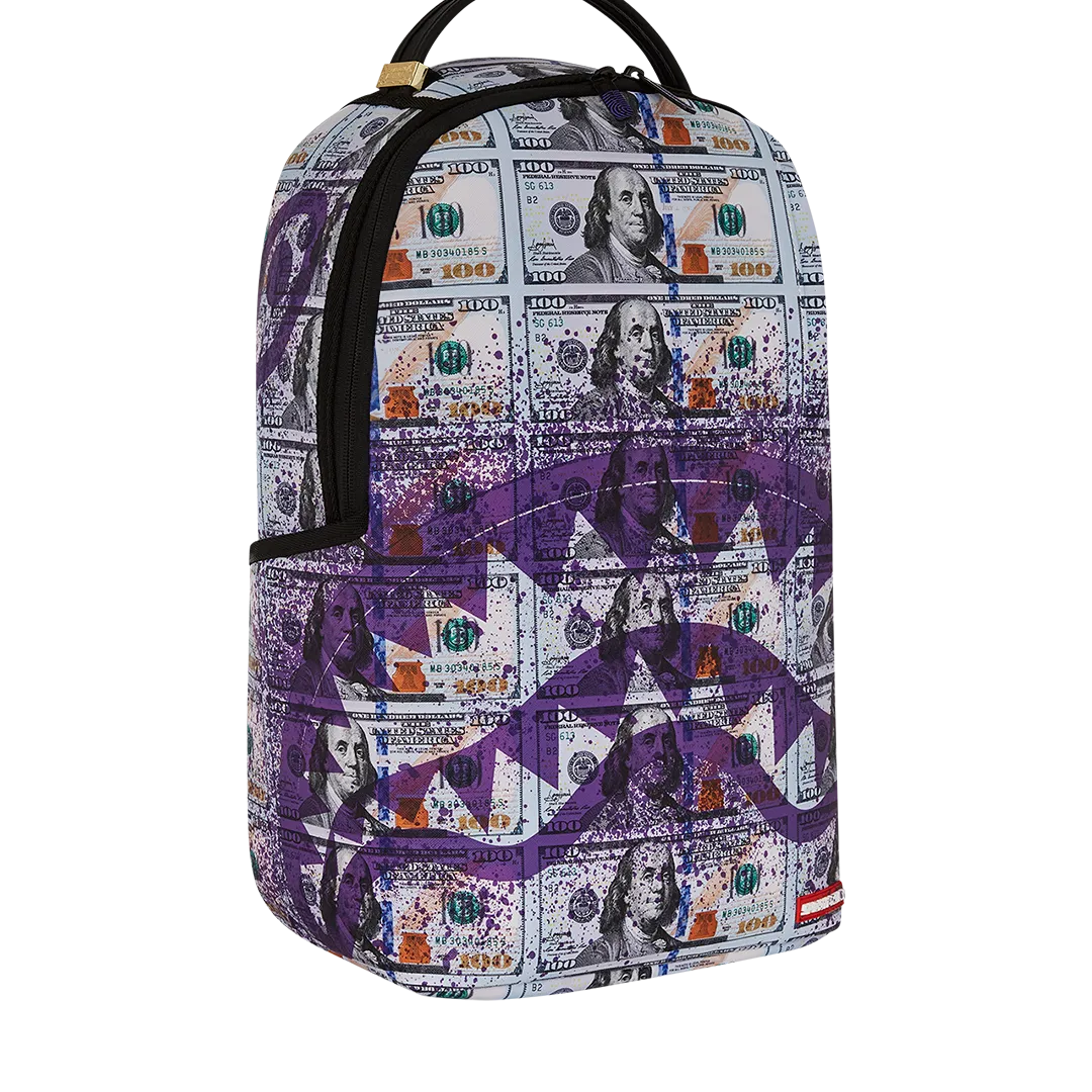 Sprayground Billions in The Bank Backpack - Green / Purple / White