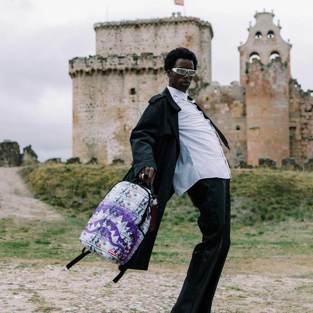 Sprayground Billions in The Bank Backpack - Green / Purple / White