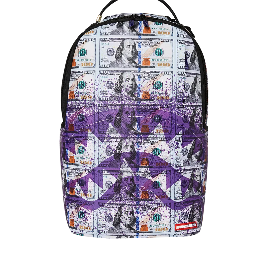 Sprayground Billions in The Bank Backpack - Green / Purple / White