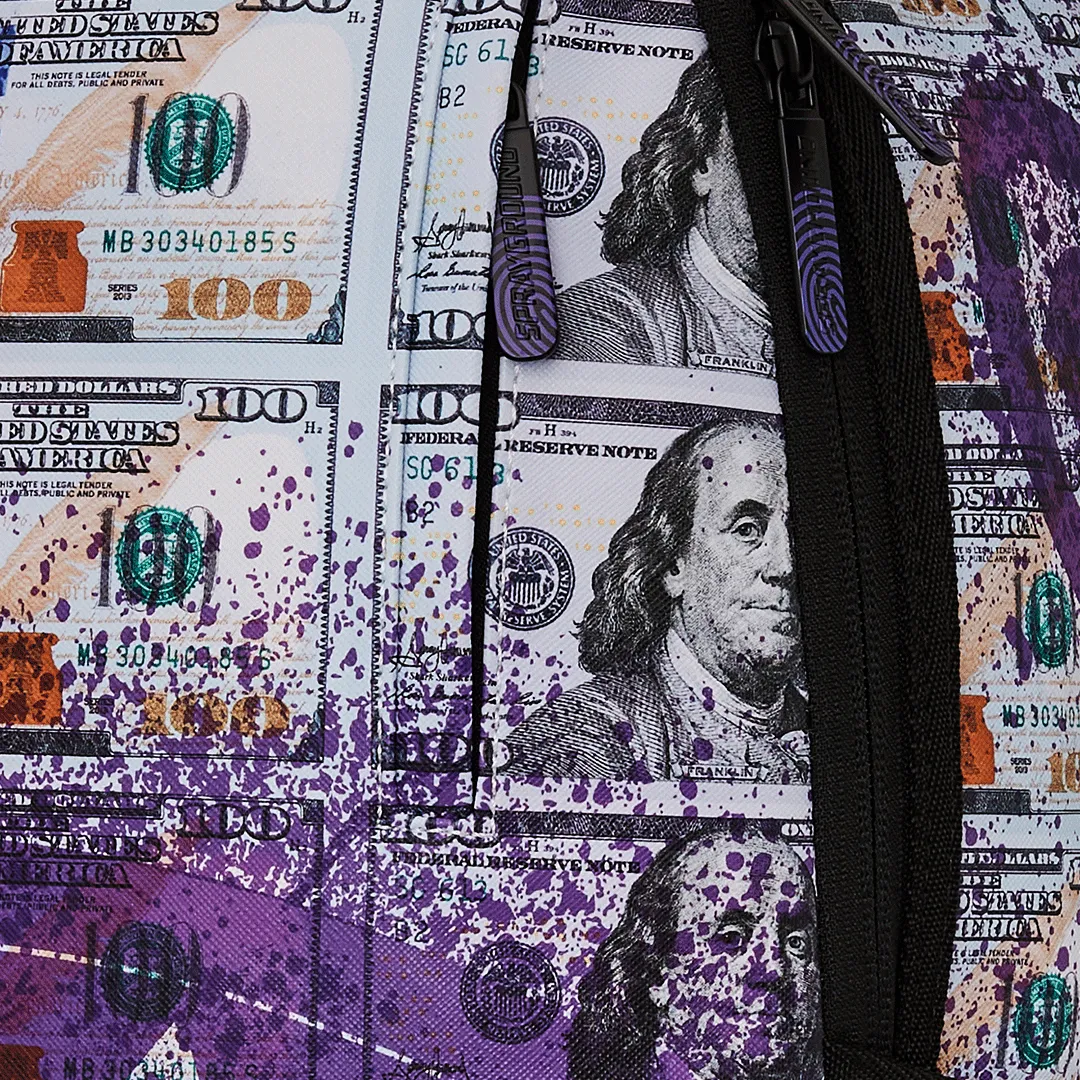 Sprayground Billions in The Bank Backpack - Green / Purple / White