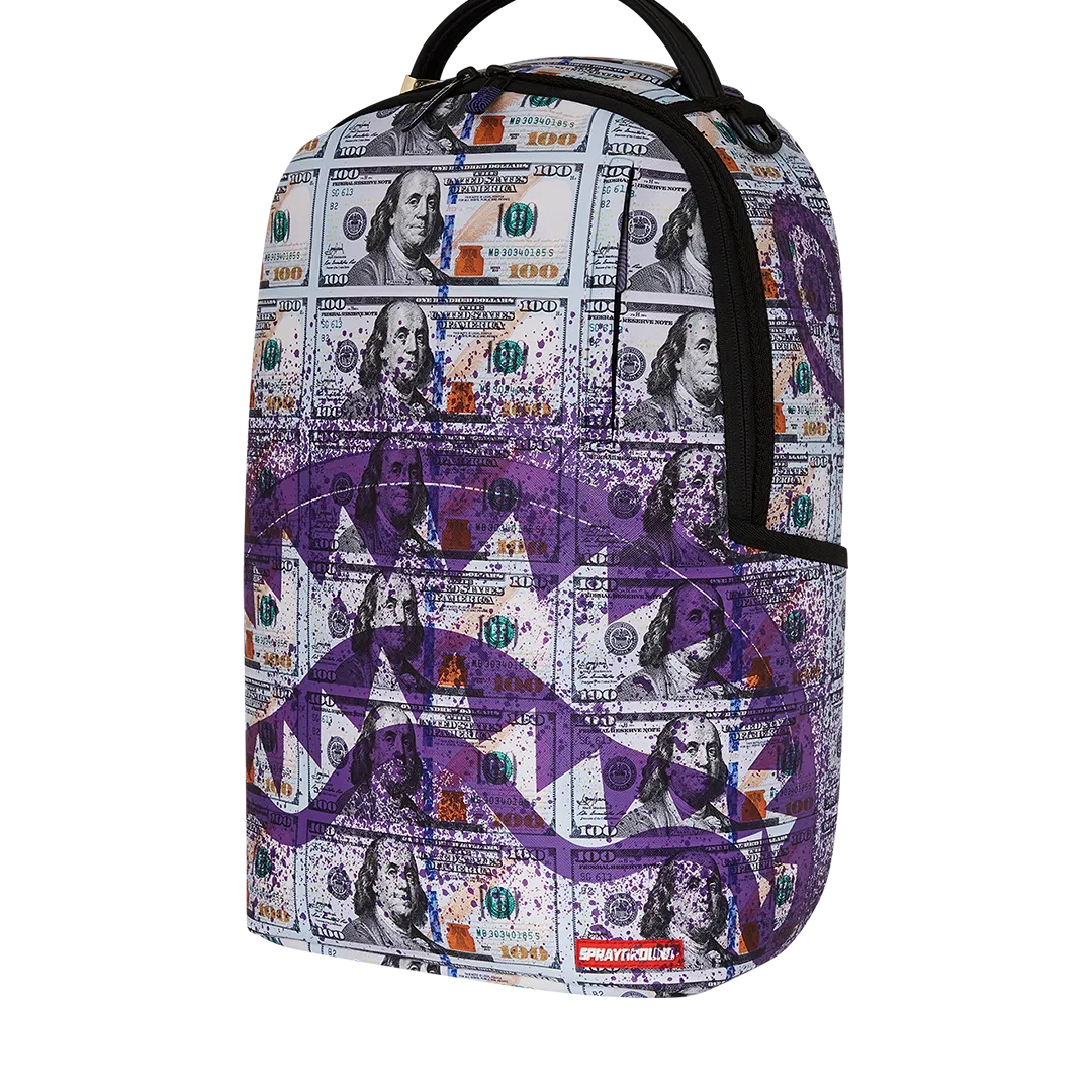 Sprayground Billions in The Bank Backpack - Green / Purple / White