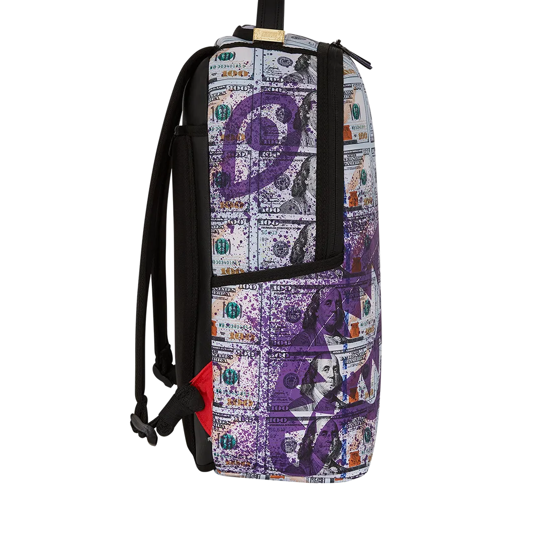 Sprayground Billions in The Bank Backpack - Green / Purple / White