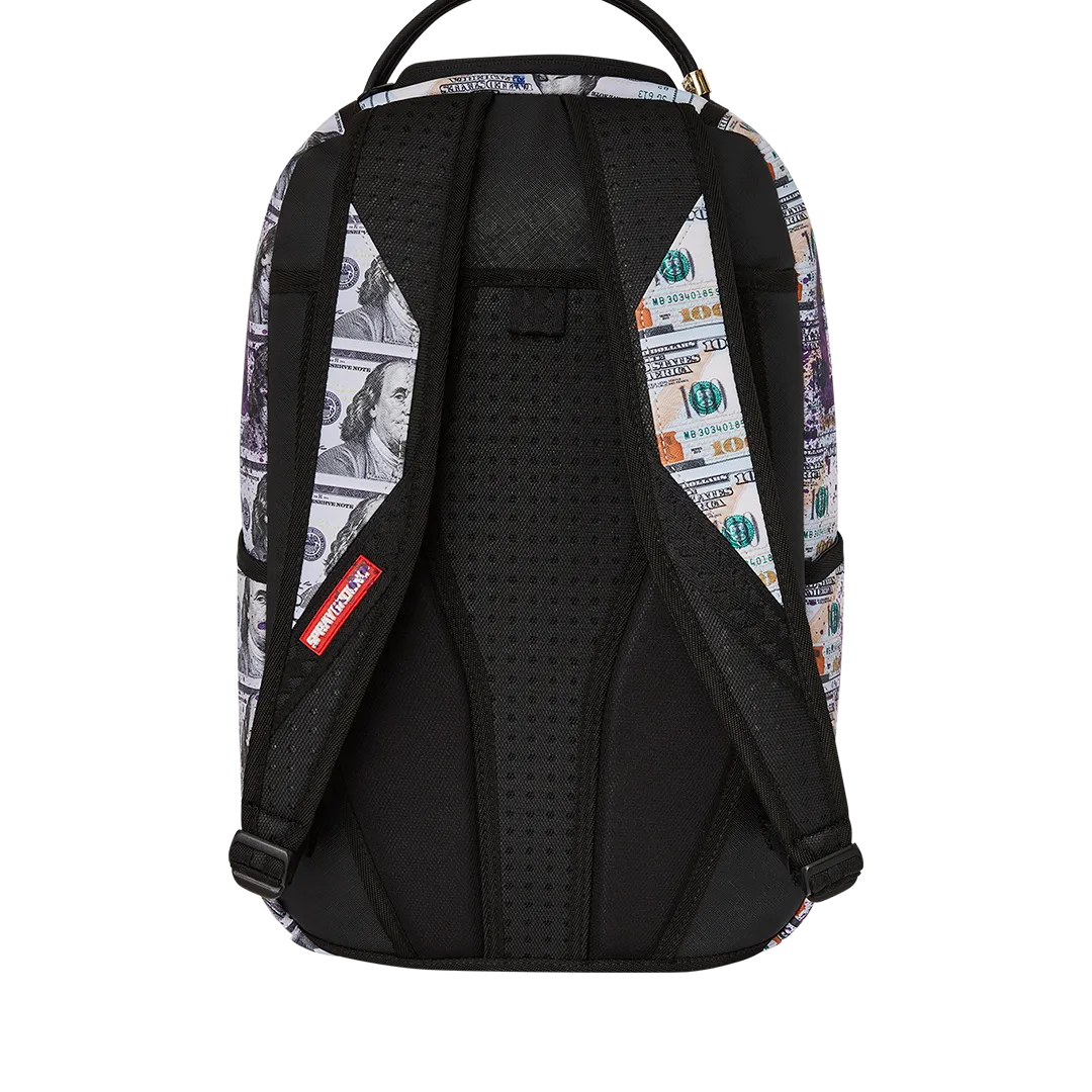 Sprayground Billions in The Bank Backpack - Green / Purple / White