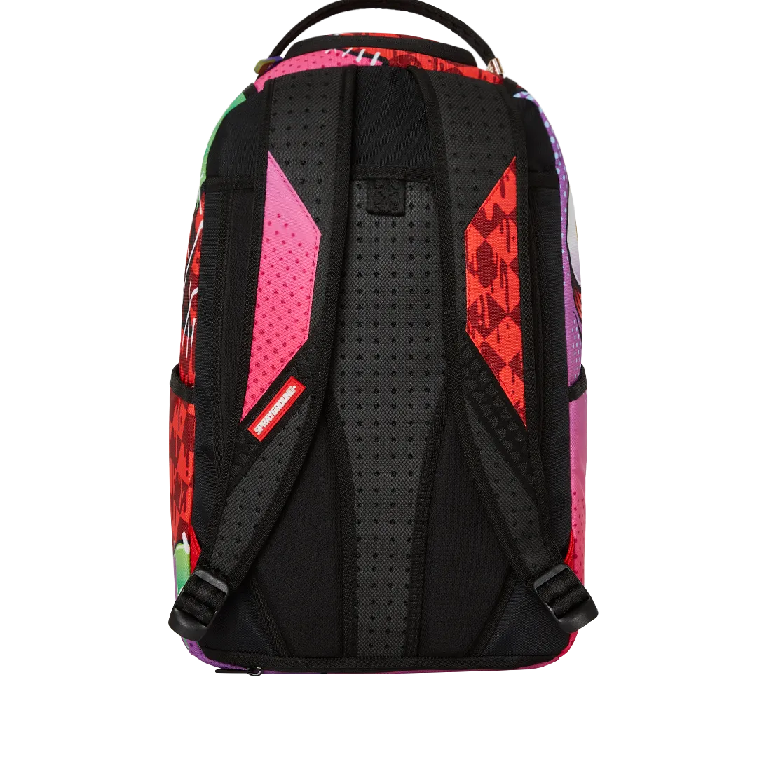 Sprayground Zombie Sharkpocalypse Backpack - Red / Green / Purple