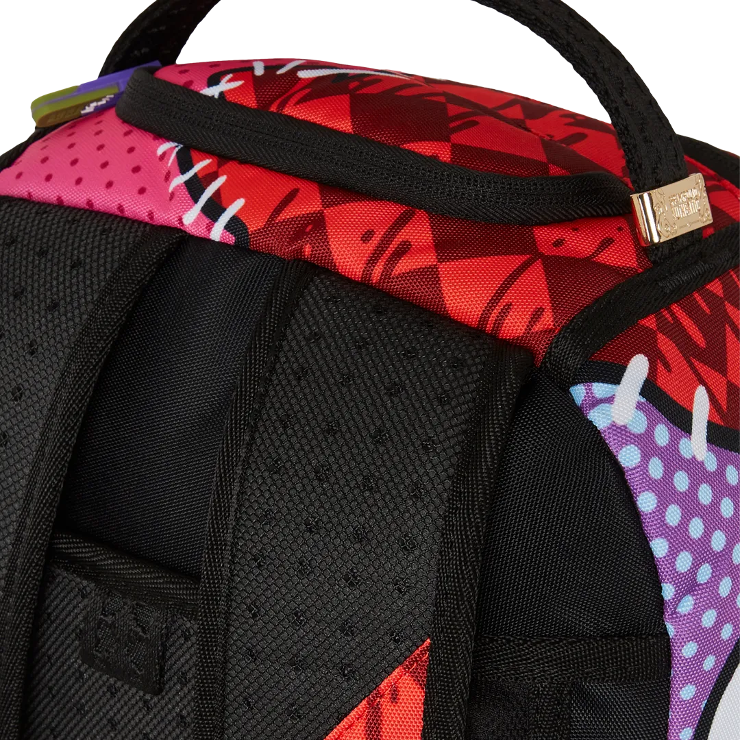 Sprayground Zombie Sharkpocalypse Backpack - Red / Green / Purple