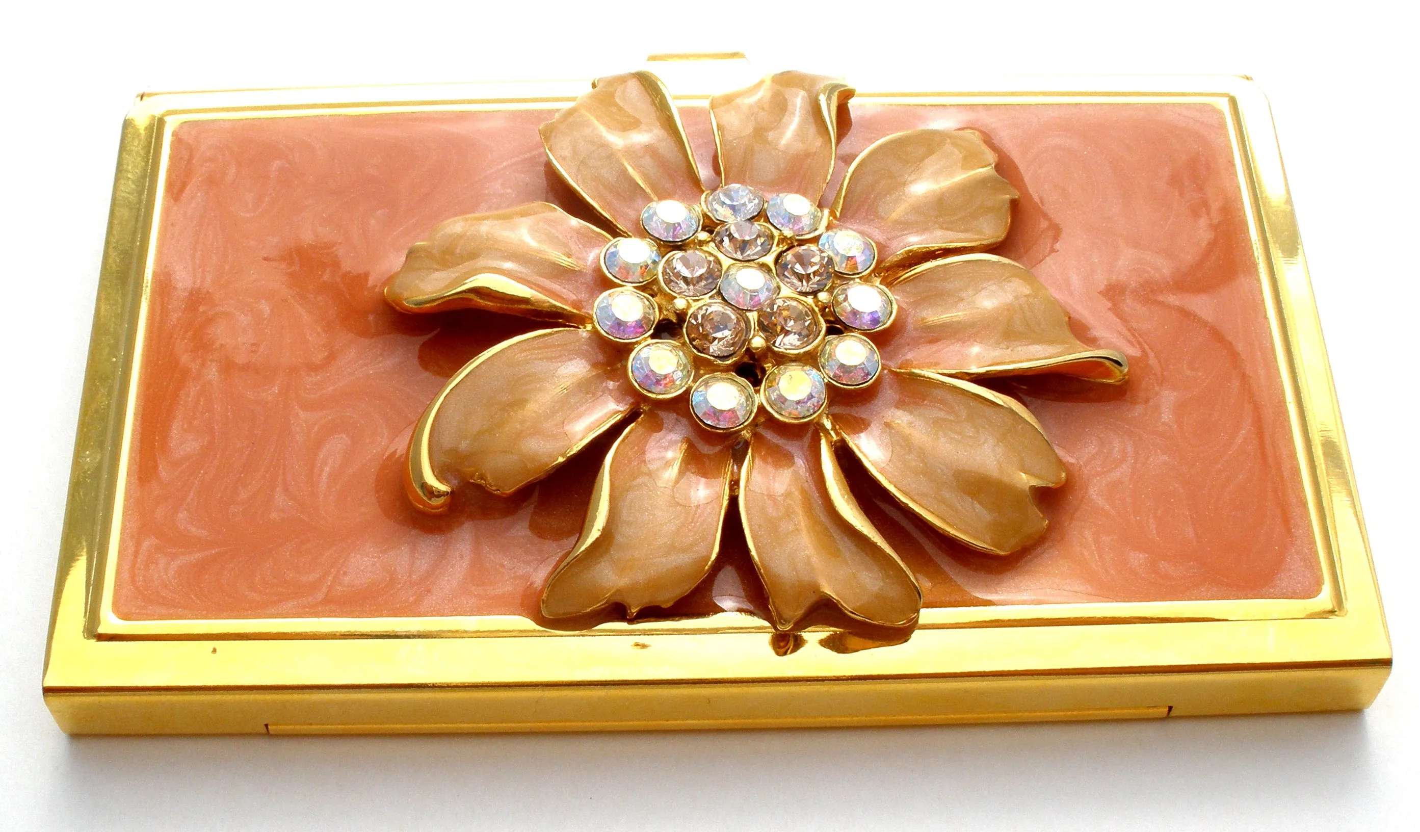 Spring Street Flower Enamel Rhinestone Card Holder