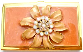 Spring Street Flower Enamel Rhinestone Card Holder