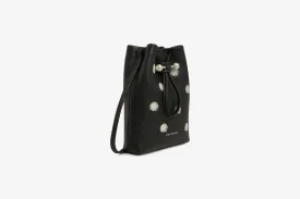 Strathberry x Shrimps Osette Midi Pouch - Black Embroidery