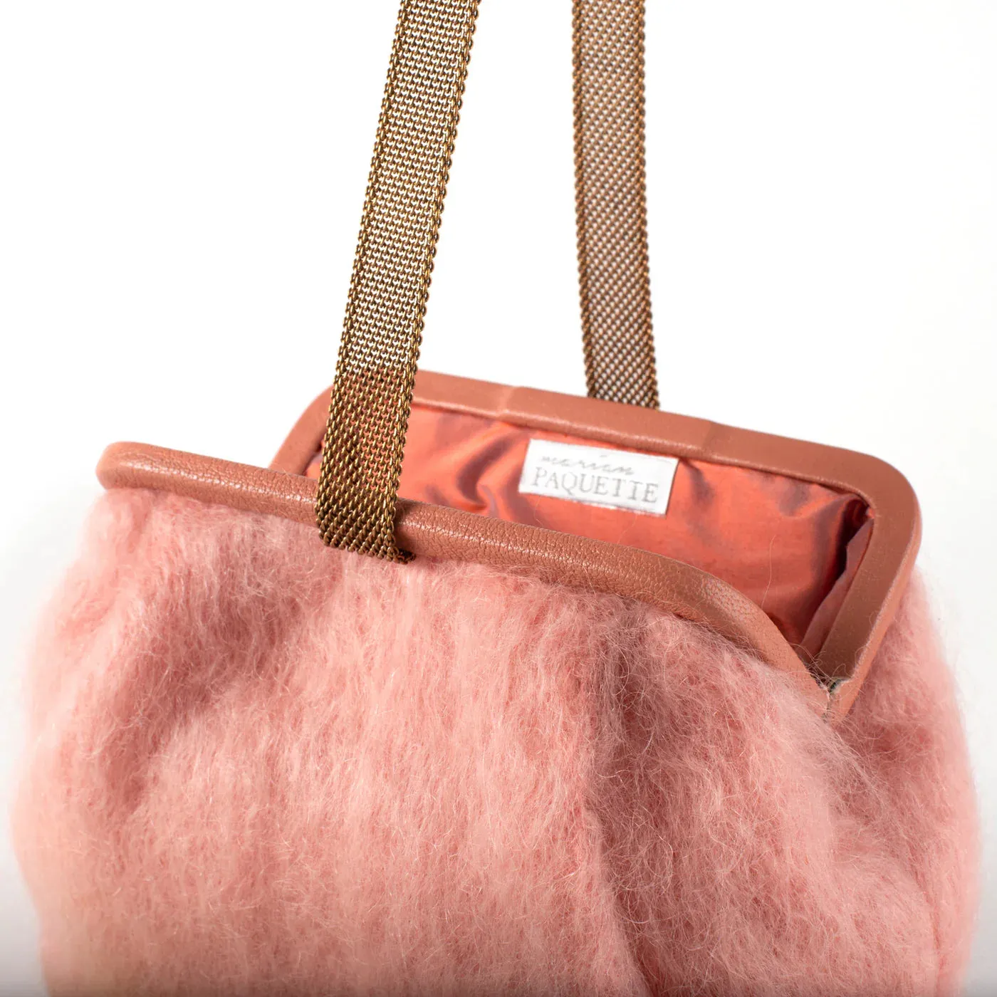 Susan Blush Mohair Clutch