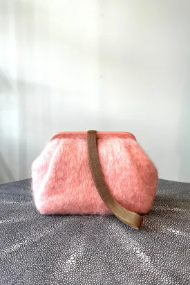 Susan Blush Mohair Clutch