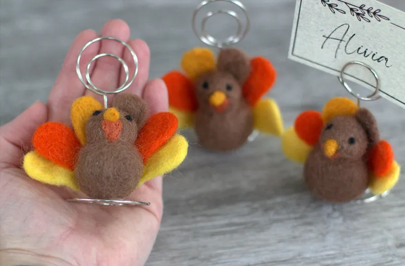 Thanksgiving Turkey Place Card Holders