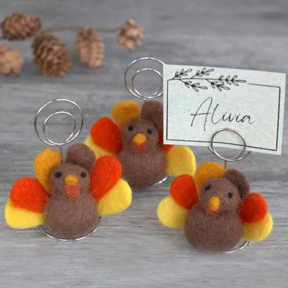 Thanksgiving Turkey Place Card Holders