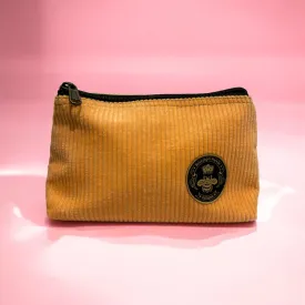 THE PANDA Fluoro Orange 🍊 CORDUROY Small Toiletry   Makeup Bag