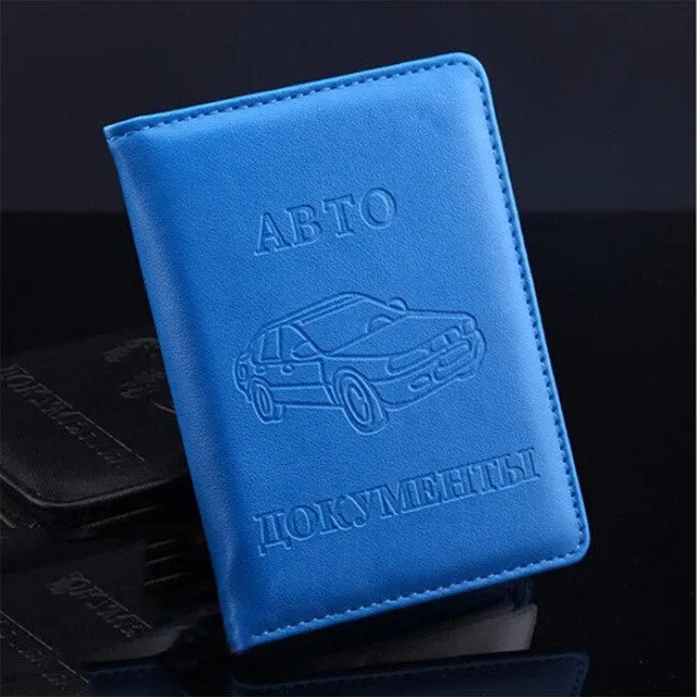 Top Quality Russian Auto Driver License Bag PU Leather on Cover for Car Driving Documents Card Credit Holder Purse Wallet Case