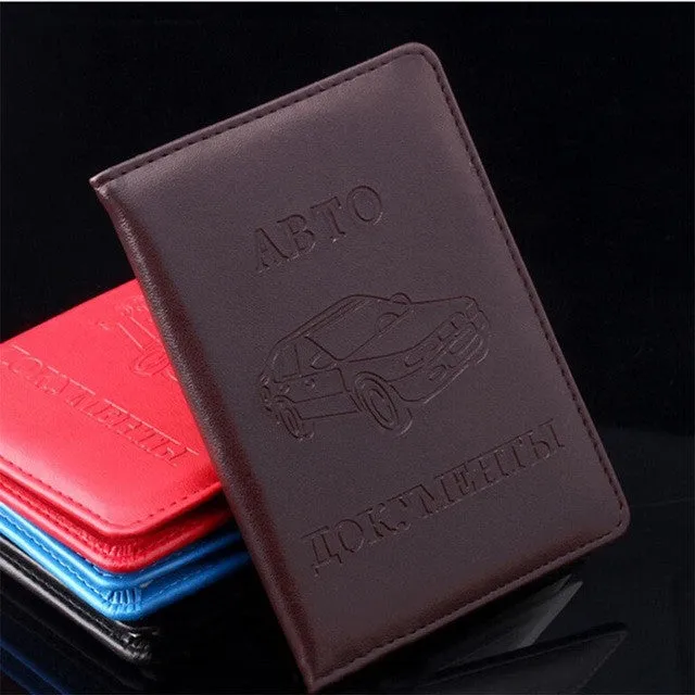 Top Quality Russian Auto Driver License Bag PU Leather on Cover for Car Driving Documents Card Credit Holder Purse Wallet Case