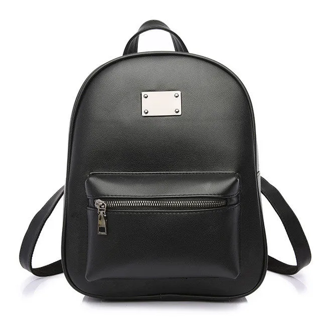 Toposhine Fashion Women Backpack For Girls 2016 Backpacks Black Backpacks Female Fashion Girls Bags Ladies Black Backpack 1538