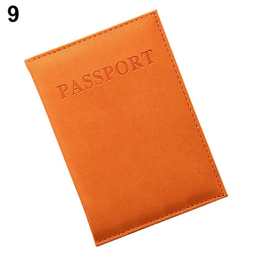 Travel Passport ID Card Cover Holder Case Faux Leather Protector Skin Organizer 922D