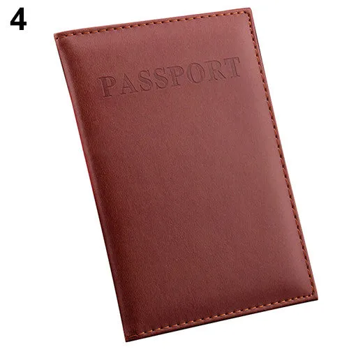 Travel Passport ID Card Cover Holder Case Faux Leather Protector Skin Organizer 922D