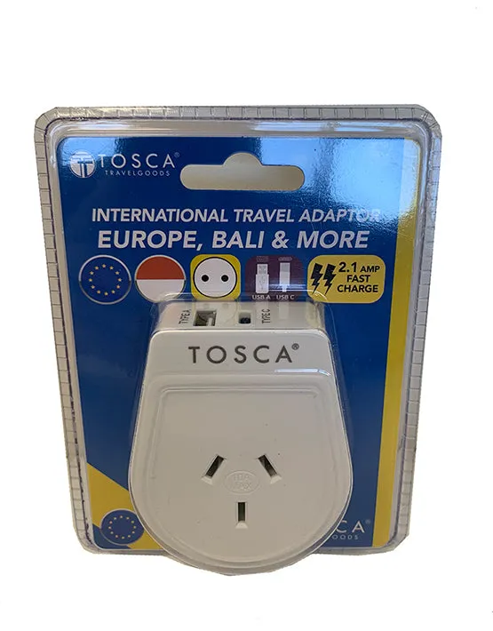 USB A C & Power Adaptor for Europe