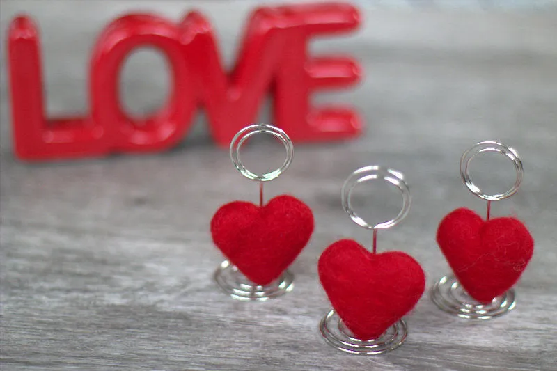 Valentine's Day Heart Place Card Holders