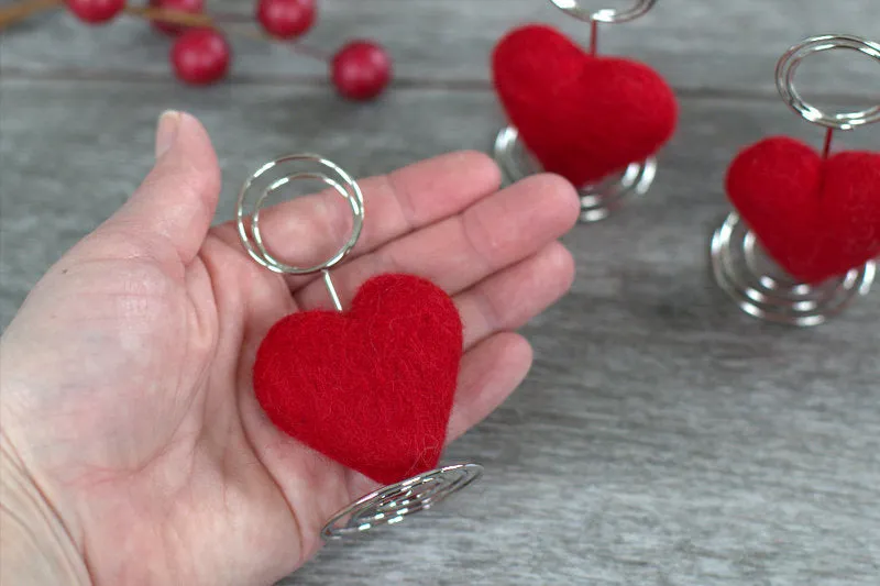 Valentine's Day Heart Place Card Holders