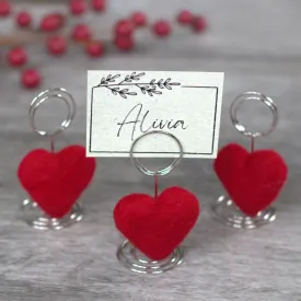 Valentine's Day Heart Place Card Holders