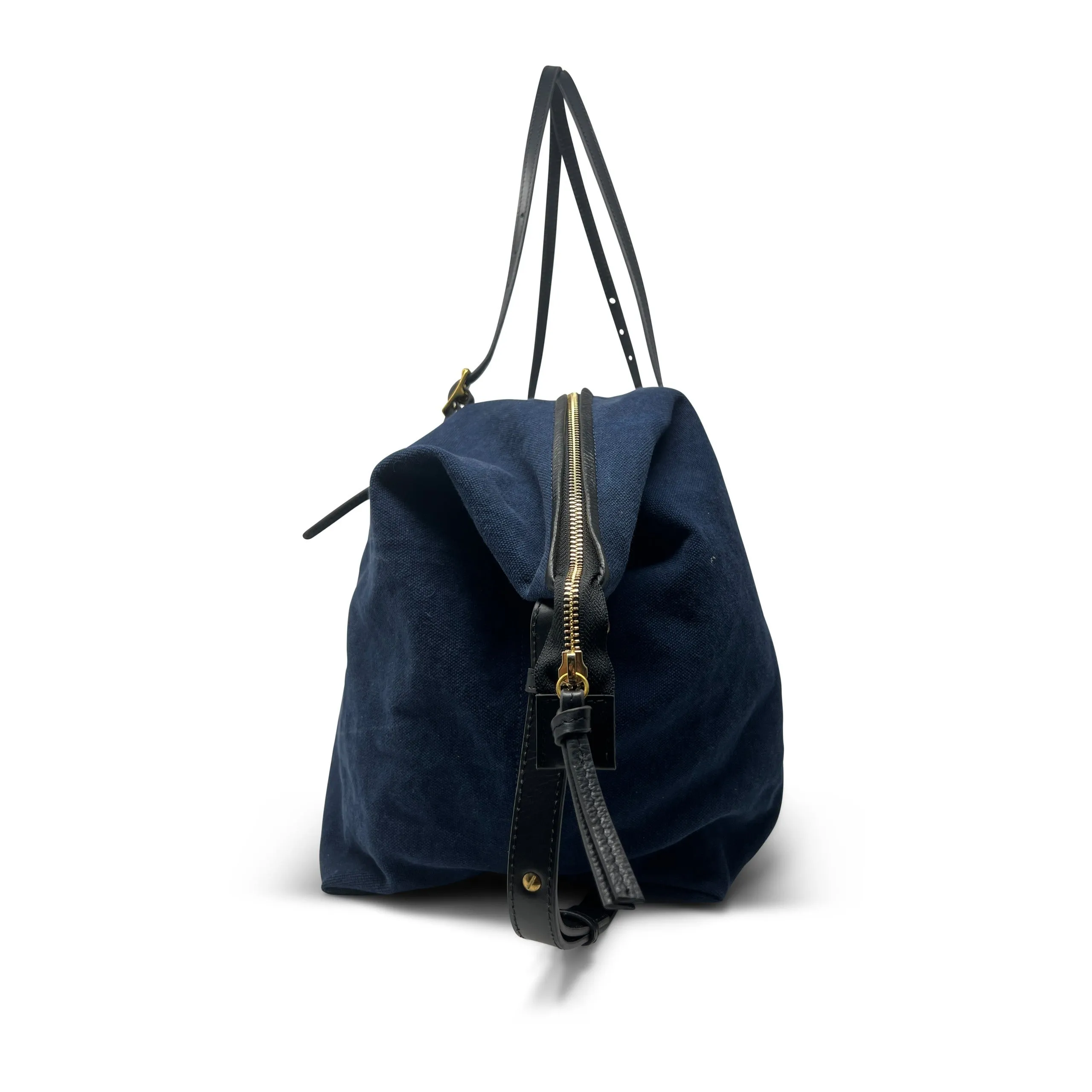 Washed Navy Canvas Crossbody Bag