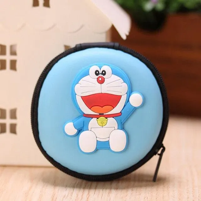 Women Kawaii Animals Cartoon Stitch Hello Kitty Silicone Coin Purse Key kids Girls Wallet Earphone Organizer Box Bags