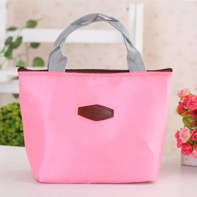 Women Portable Insulated Thermal Cooler Lunch Box Carry Tote Bag Travel Picnic