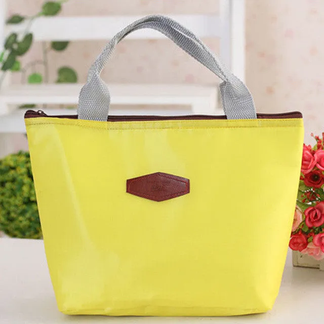 Women Portable Insulated Thermal Cooler Lunch Box Carry Tote Bag Travel Picnic