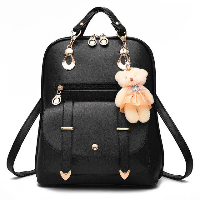 ZOORON 2017 Women Backpack New Spring And Summer Students Backpack Girls Korean Style Backpacks With Bear High Quality